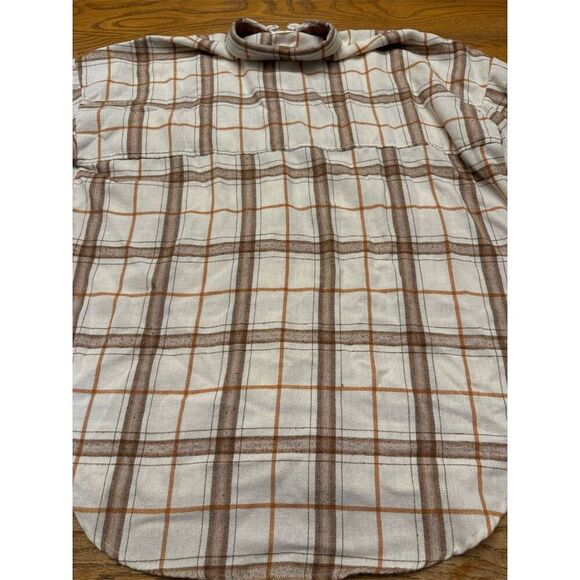 Simply Southern Plaid Shacket Ivory Button Jacket Women's XL - Picture 4 of 6